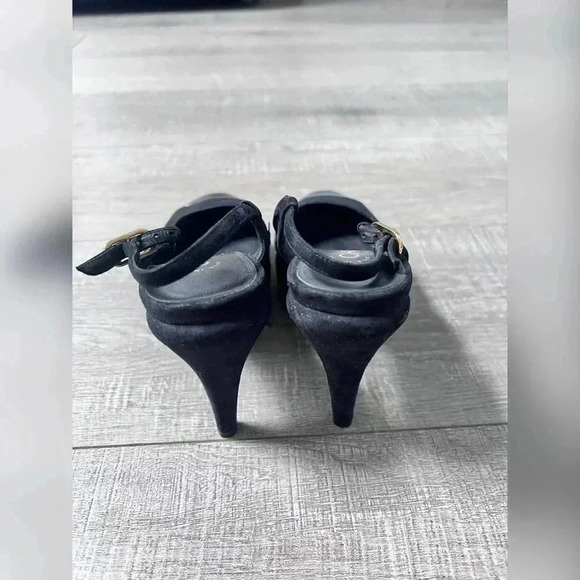 Chanel Captoe Slingback Suede Heels - Picture 7 of 8